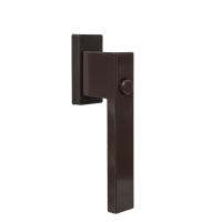 klamka okienna z przyciskiem DUBLIN brązowa RAL8019